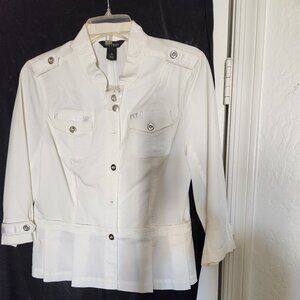 White House Black Market cropped jacket, NWT